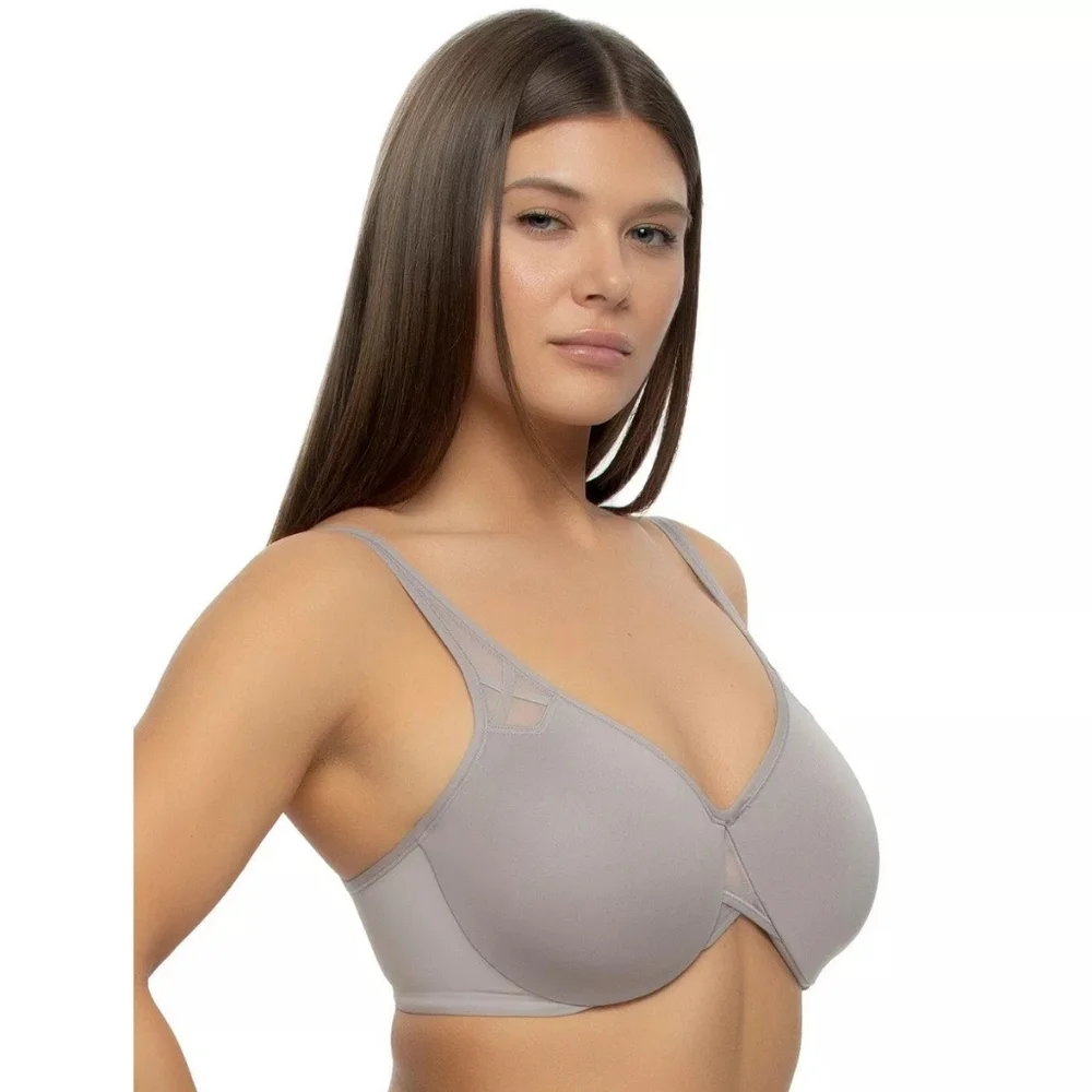 Paramour by Felina Women's Amaranth Cushioned Comfort Unlined Minimizer Bra - Picture 3 of 11